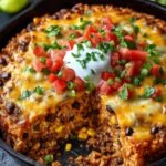 Cheesy Taco Rice Skillet