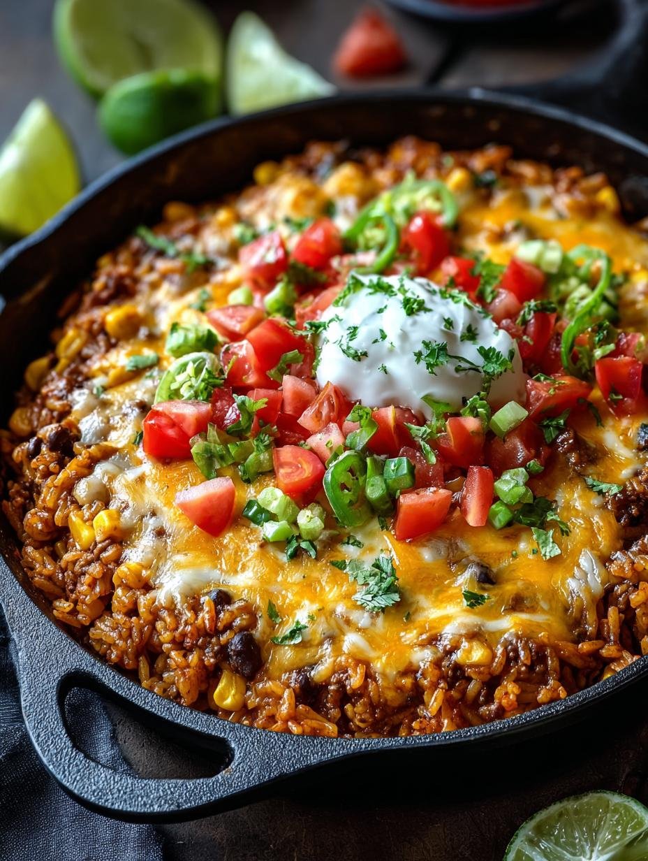 Cheesy Taco Rice Skillet: 5 Reasons You'll Love It - Cheesy Taco Rice Skillet - additional detail