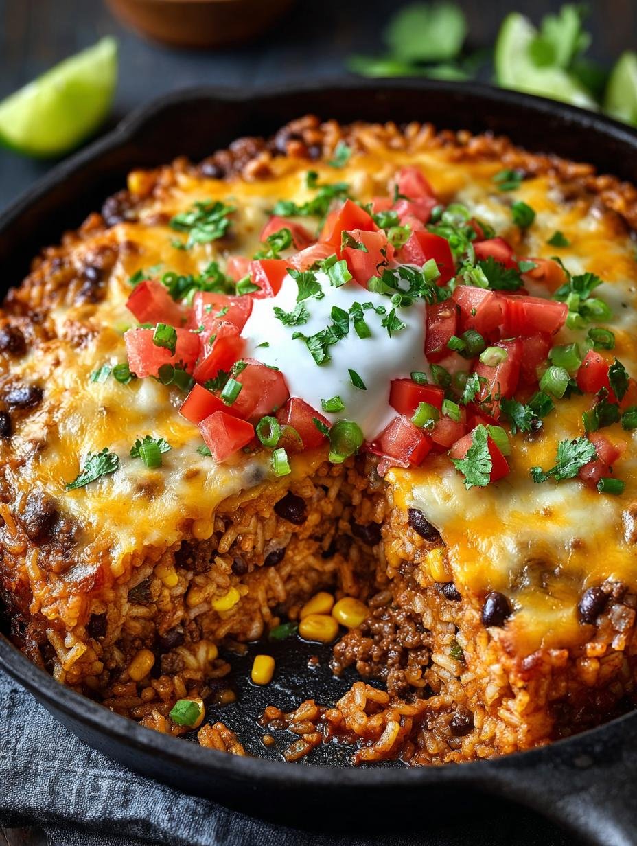 Cheesy Taco Rice Skillet