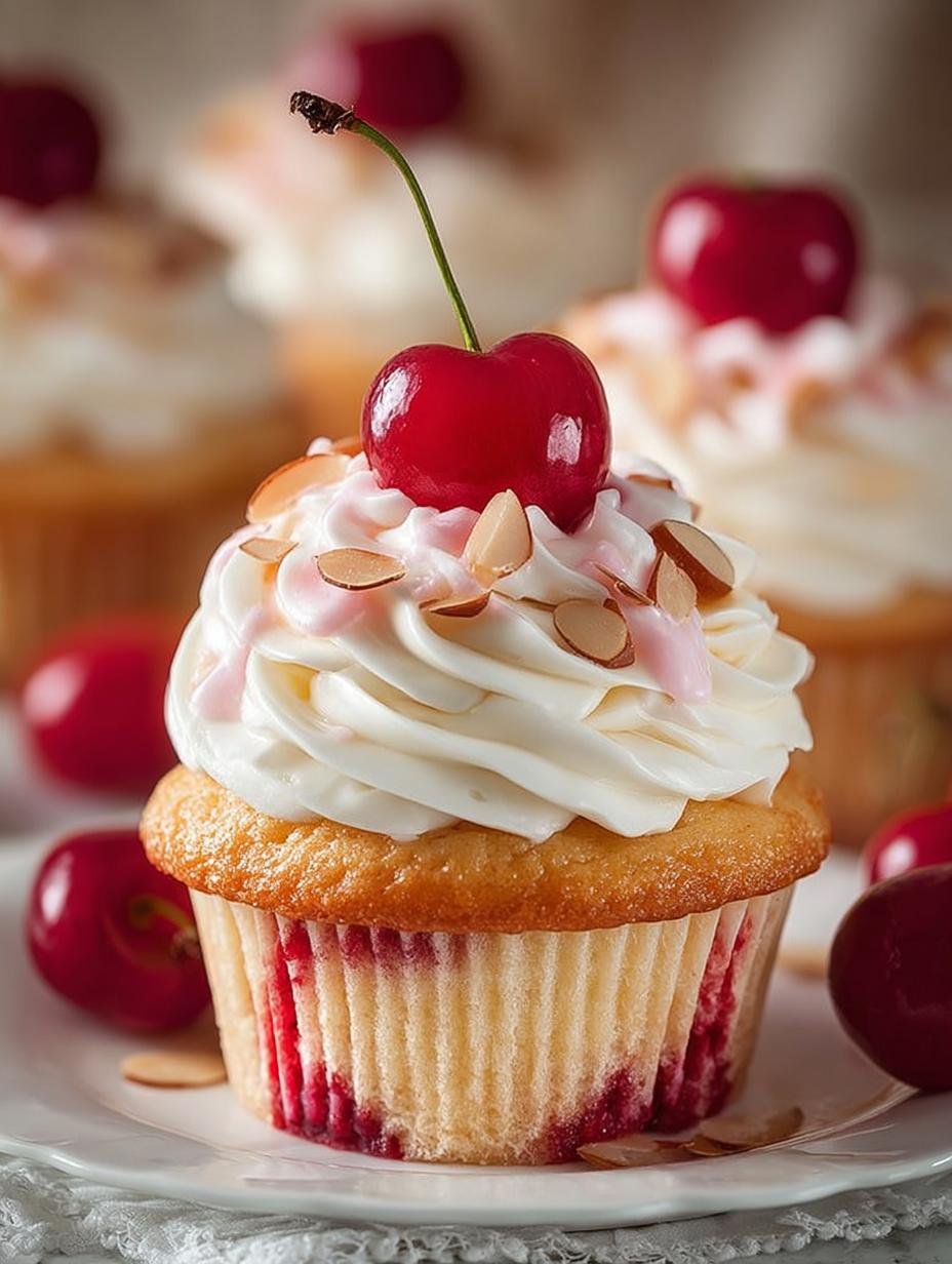 Delicious Cherry Almond Cupcakes for Special Occasions - Cherry Almond Cupcakes - main visual representation
