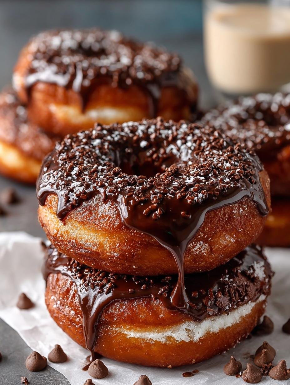 Chocolate Brioche Donuts with Espresso Sugar Delight - Chocolate Brioche Donuts with - main visual representation