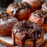Chocolate Brioche Donuts with