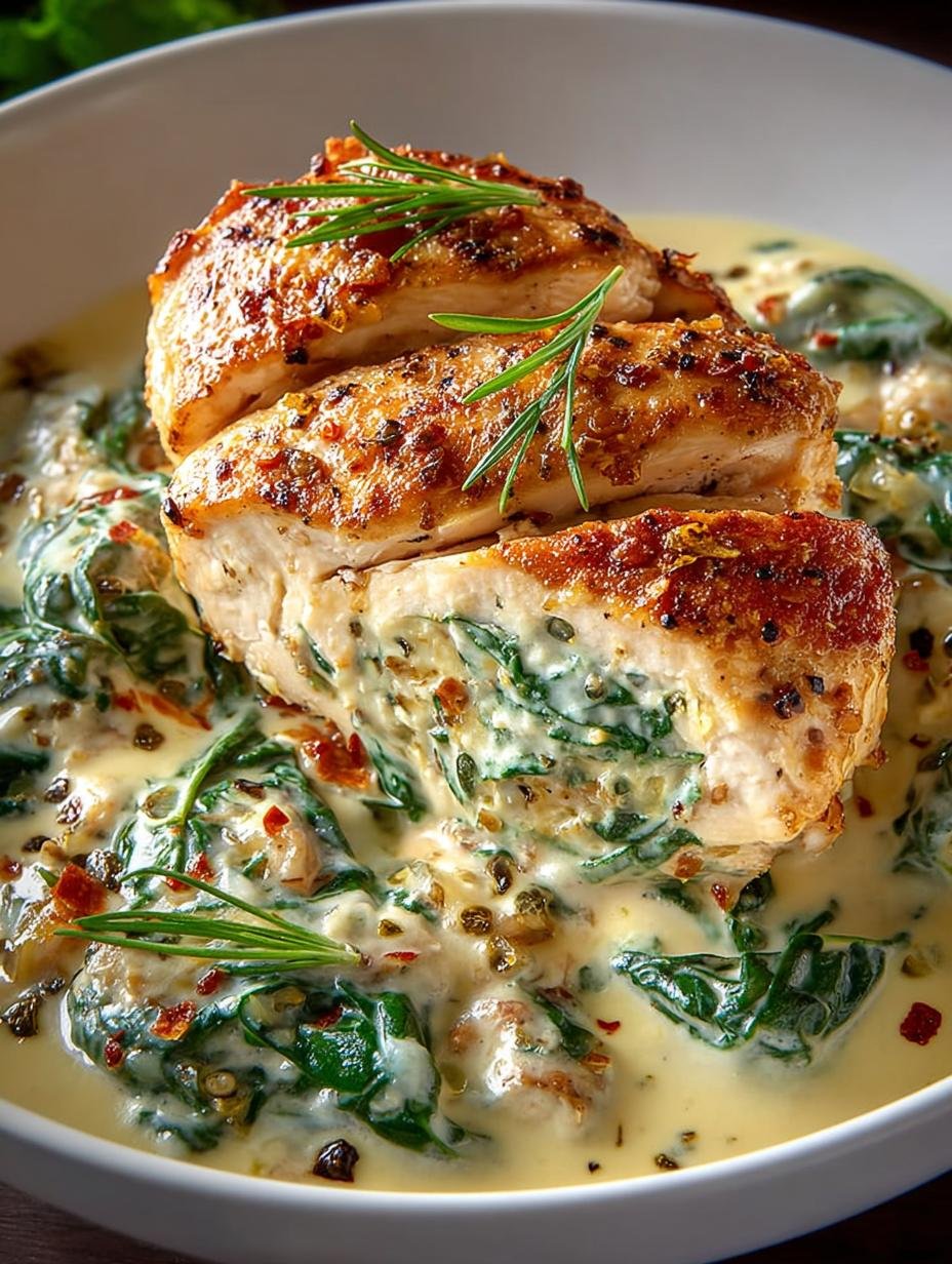 Irresistible Creamy Spinach Chicken for Comfort Food Lovers - Creamy Spinach Chicken - additional detail