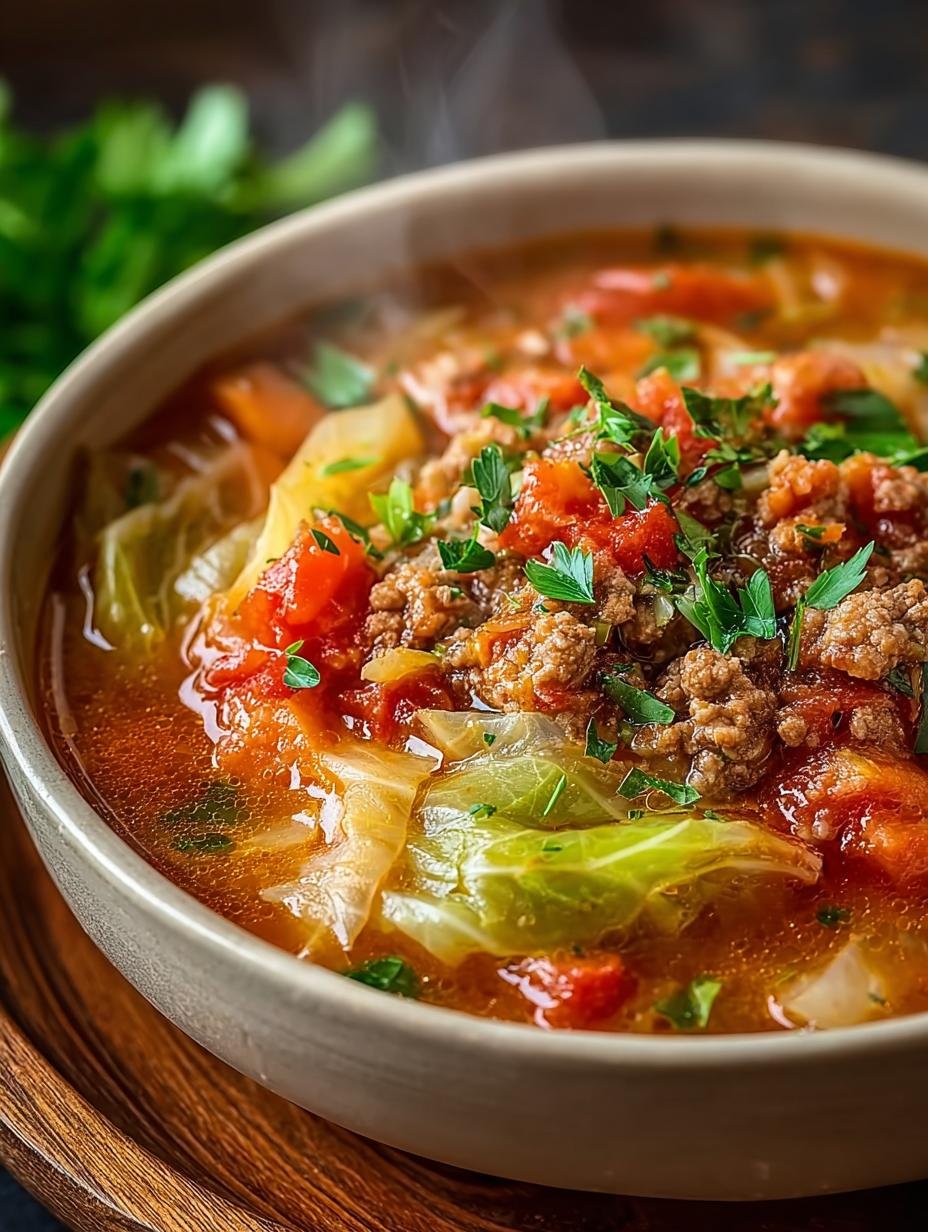 Crockpot Cabbage Roll Soup