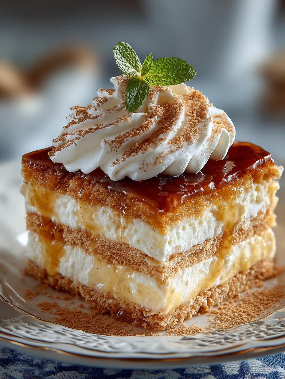Delicious Custard Biscuit Refrigerator Cake Recipe - Custard Biscuit Refrigerator Cake - additional detail