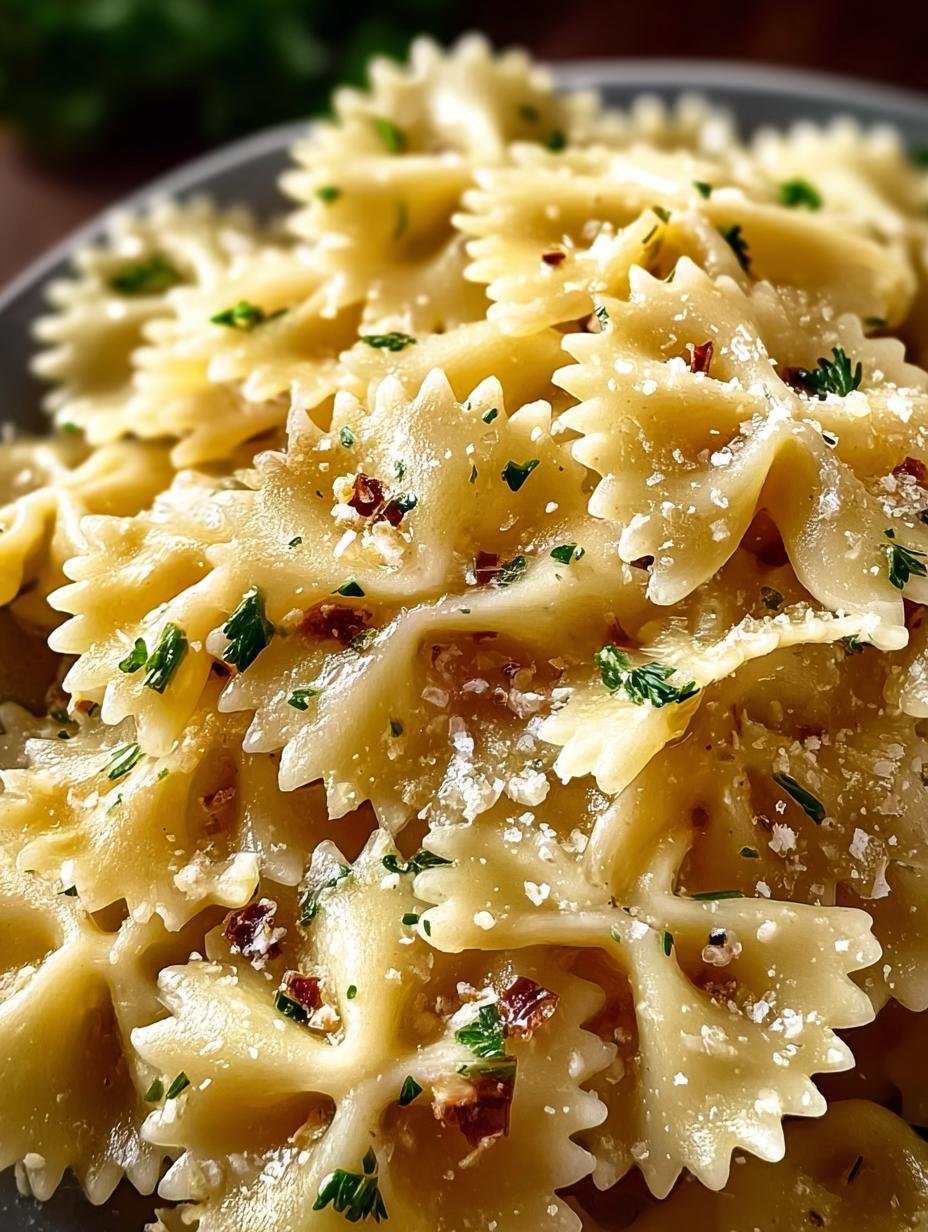 Garlic Butter Bowtie Pasta: 30-Minute Comfort Dish - Garlic Butter Bowtie Pasta - additional detail