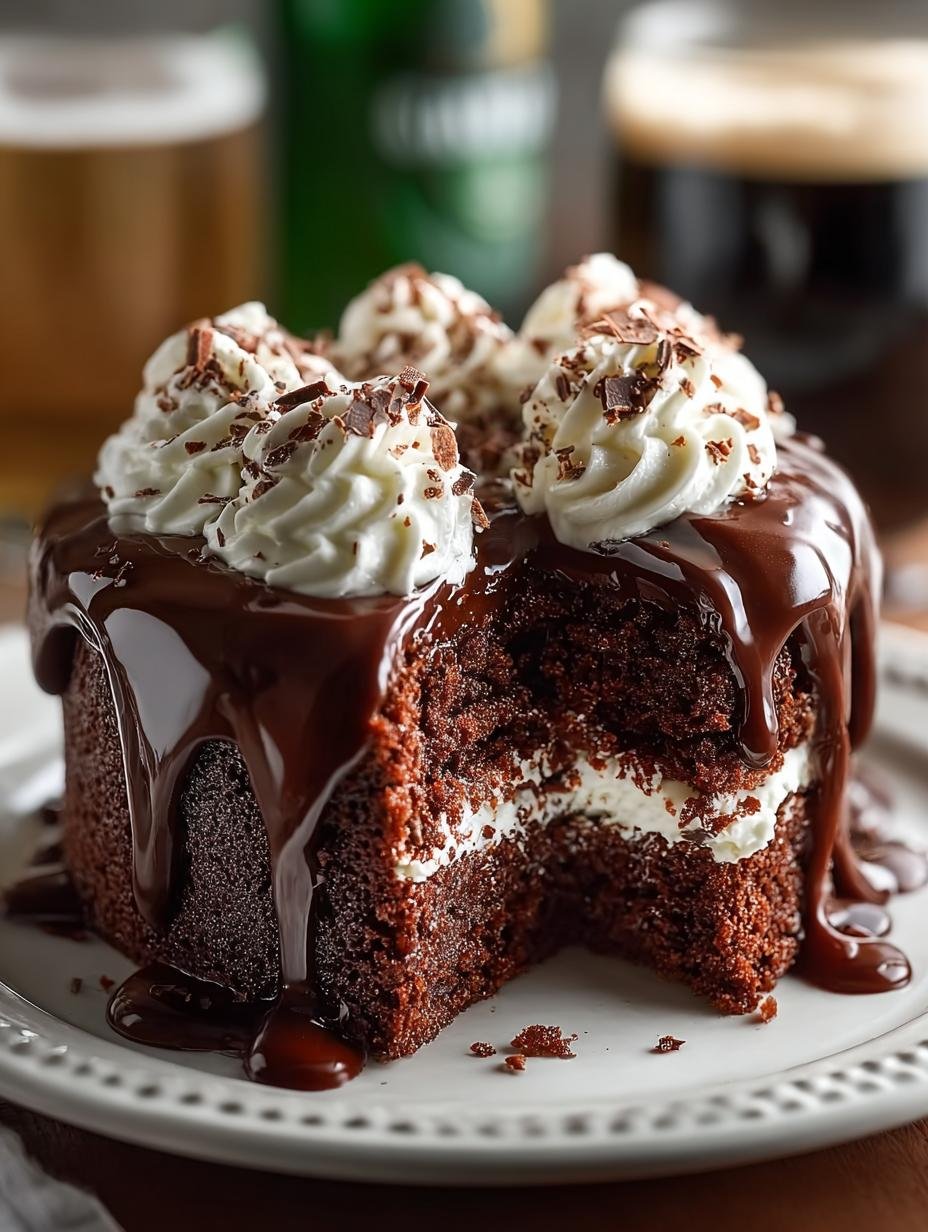 Decadent Guinness Chocolate Poke Cake to Savor - Guinness Chocolate Poke Cake - main visual representation