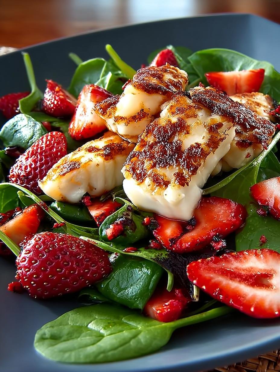 Delicious Halloumi Strawberry Salad: A Summer Treat - Halloumi Strawberry Salad - main visual representation