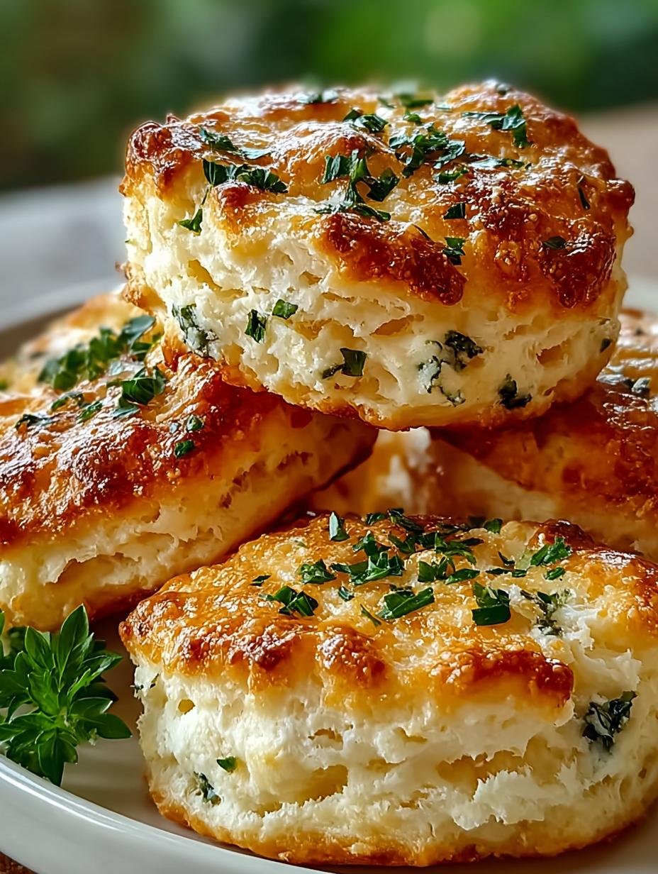 Fluffy Herbed Cottage Cheese Biscuits for Breakfast - Herbed Cottage Cheese Biscuits - main visual representation