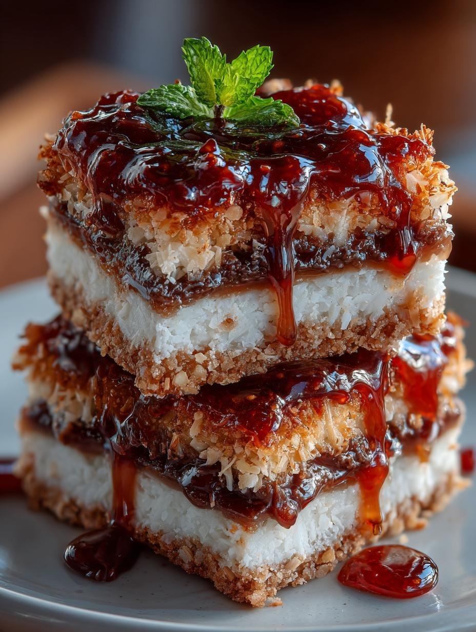Jam Filled Coconut Bars: 5 Irresistible No-Bake Delights