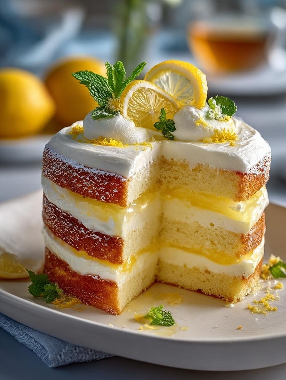 Lemon Layer Cake with Cream Cheese Frosting Delight – Kitchenstatus