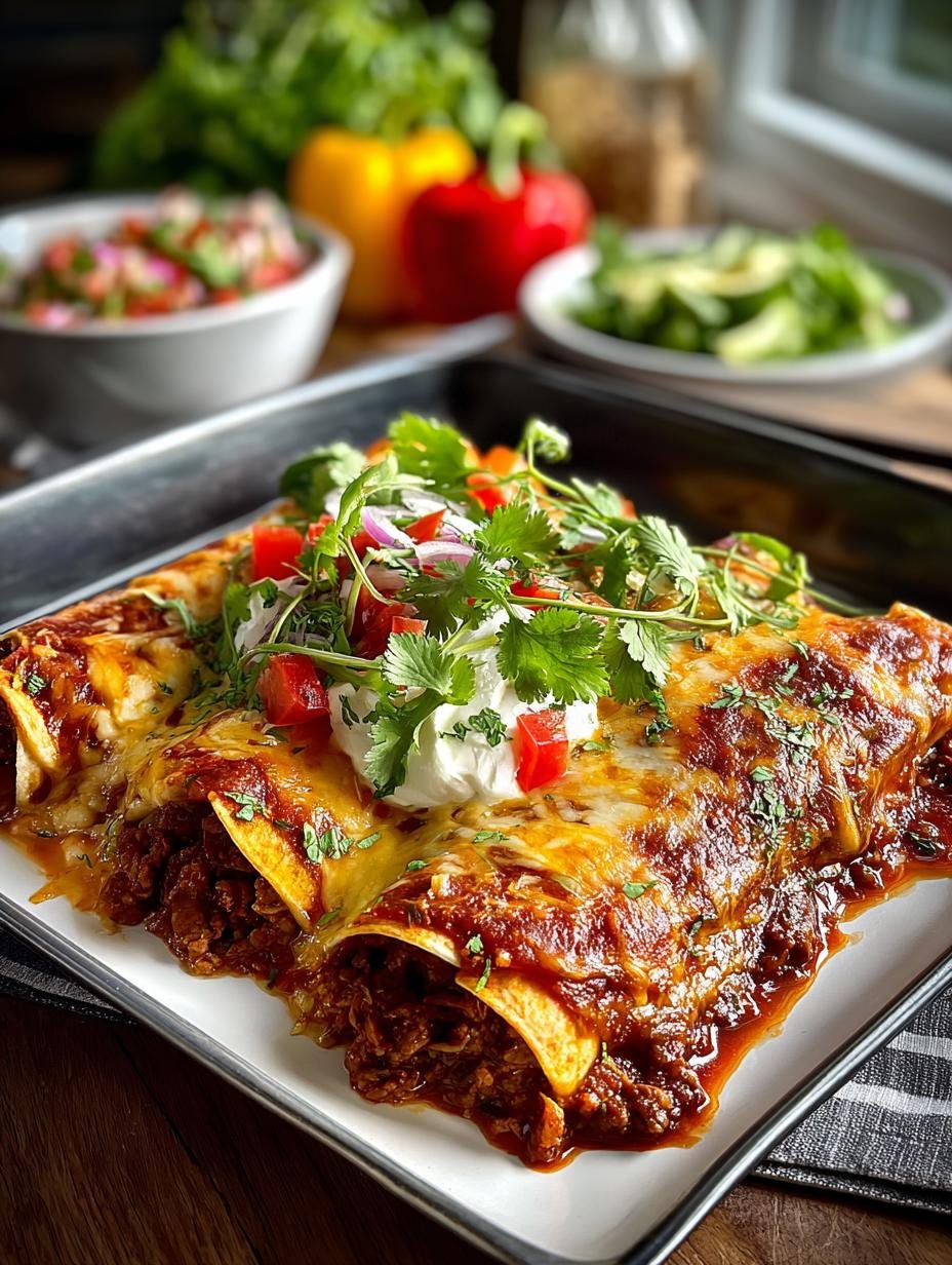 Mouthwatering Beef Enchiladas Flavorful for Dinner - Mouthwatering Beef Enchiladas Flavorful - main visual representation