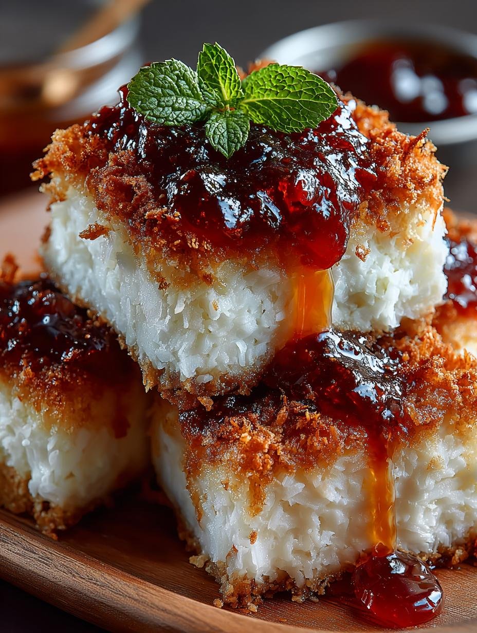 Old School Jam Coconut: 12 Easy No-Bake Tart Bars