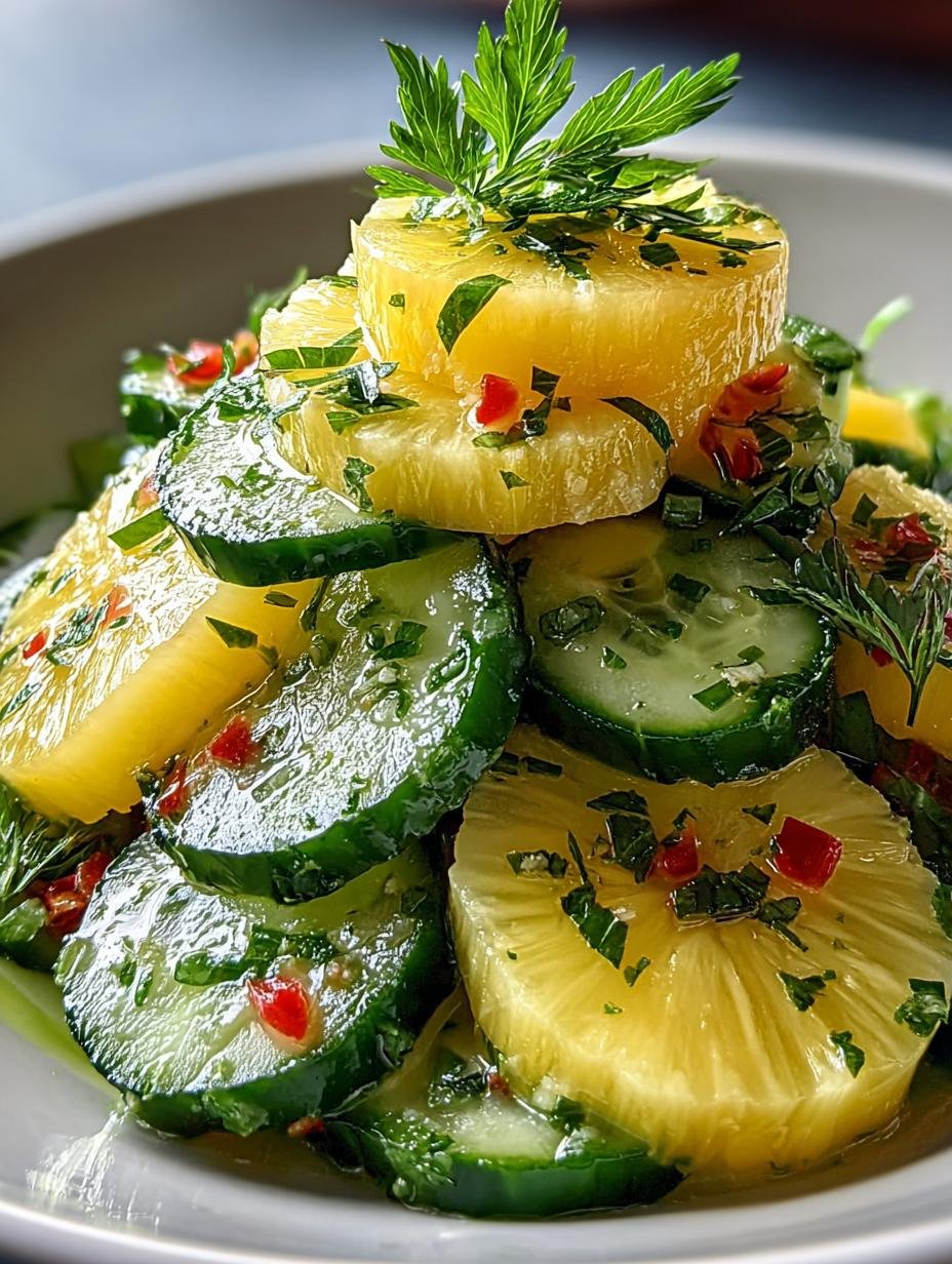 Light and Zesty Pineapple Cucumber Salad for Summer - Pineapple Cucumber Salad - main visual representation