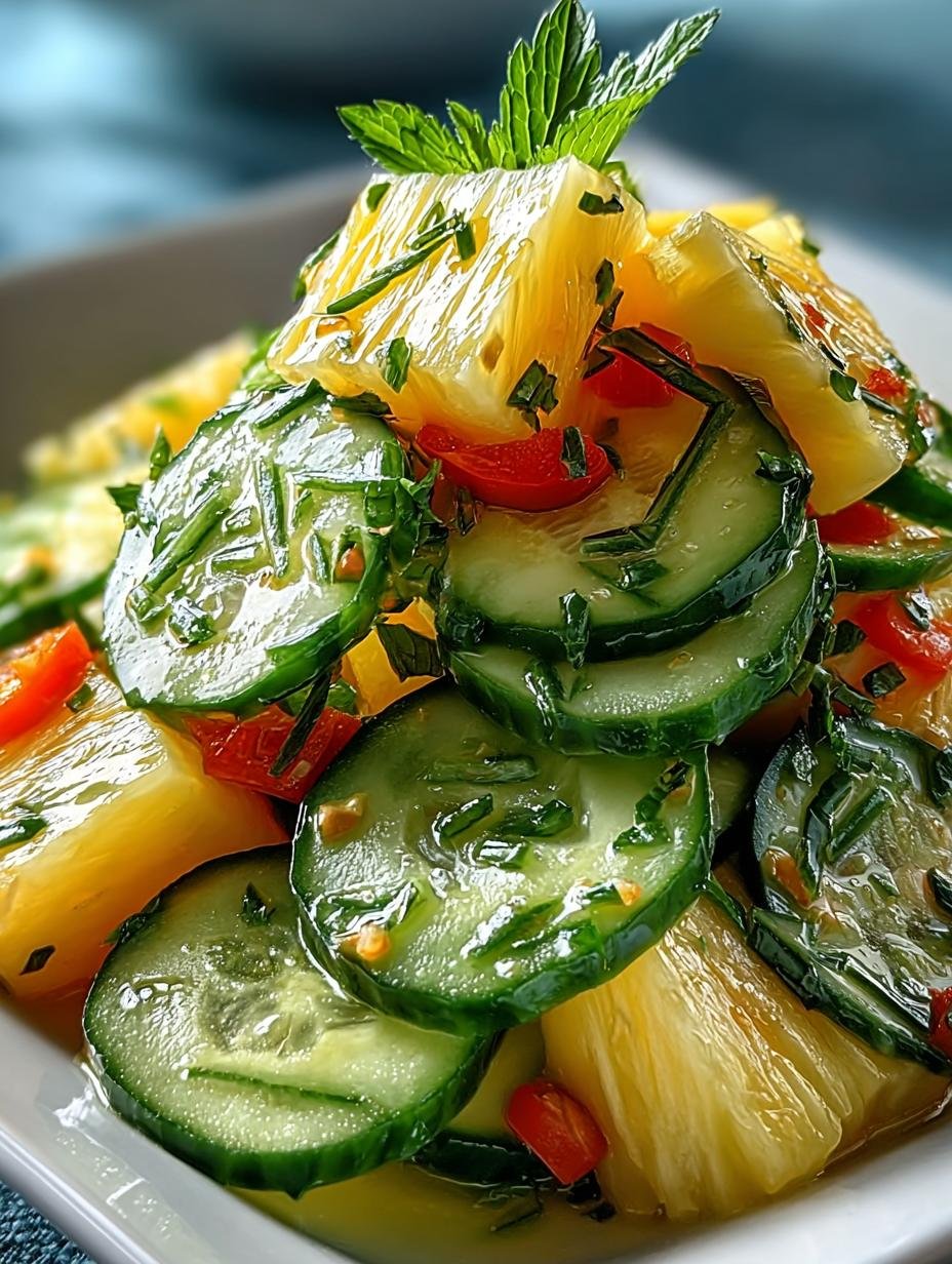 Light and Zesty Pineapple Cucumber Salad for Summer - Pineapple Cucumber Salad - additional detail