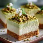 Pistachio Cream Cheesecake Bars