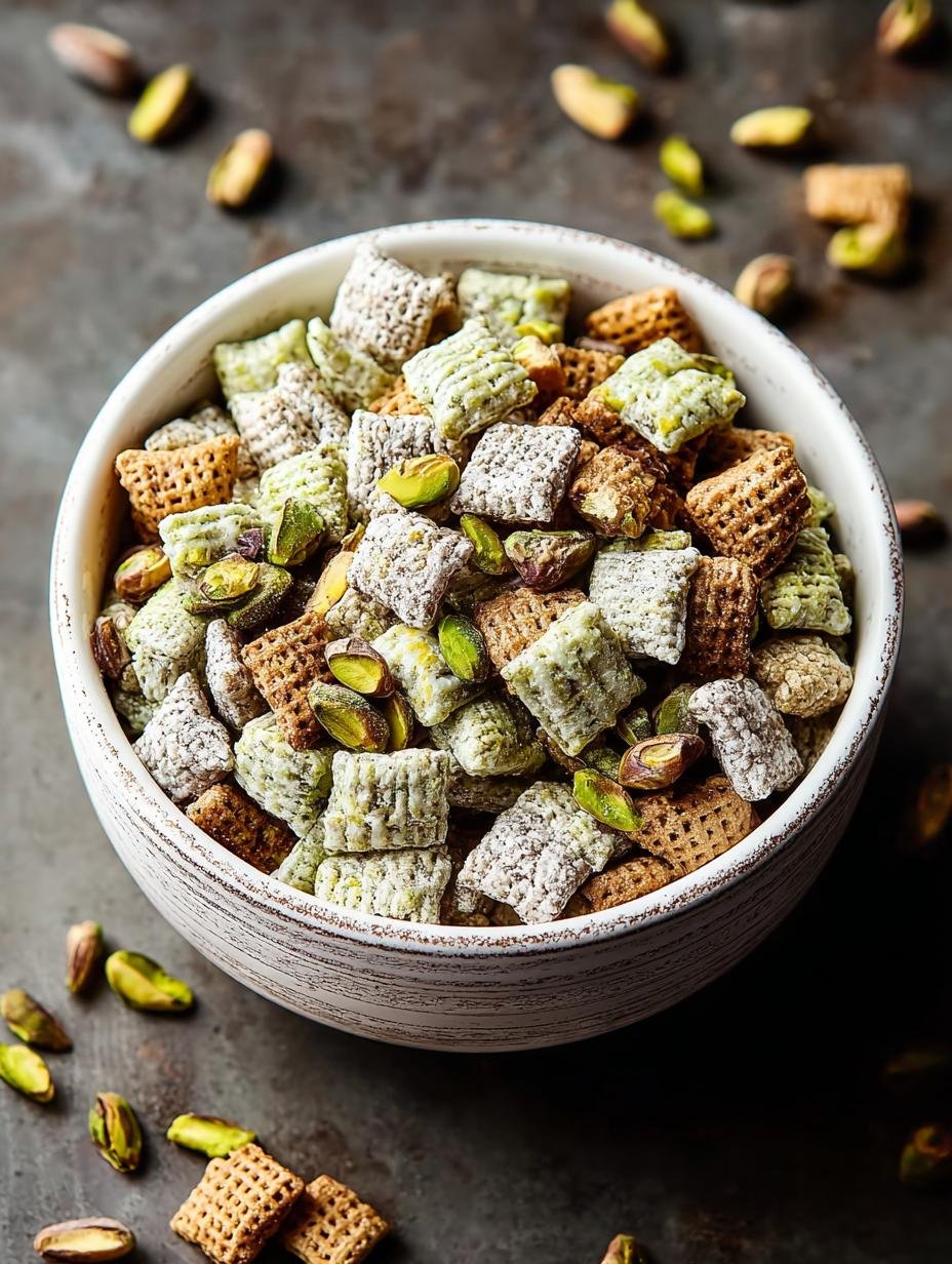 Irresistible Pistachio Puppy Chow: 15-Minute Delight