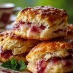 Roasted Rhubarb Scones