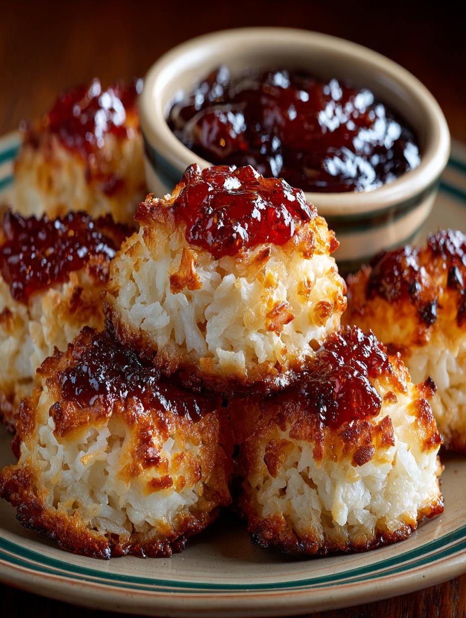 Thumbprint Coconut Macaroons Jam