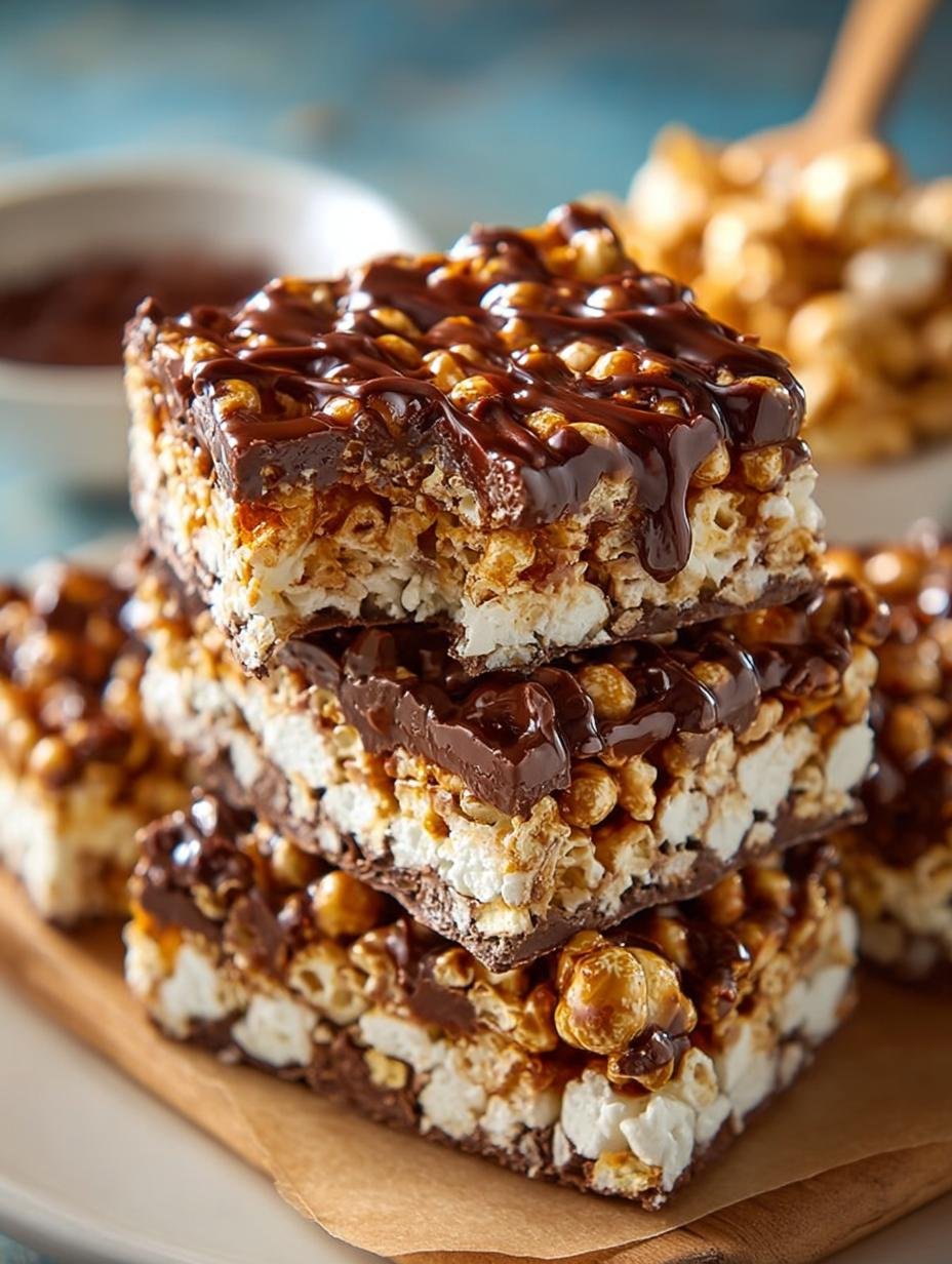 Delicious Toffee Crunch Popcorn Bars You Must Try - Toffee Crunch Popcorn Bars - additional detail