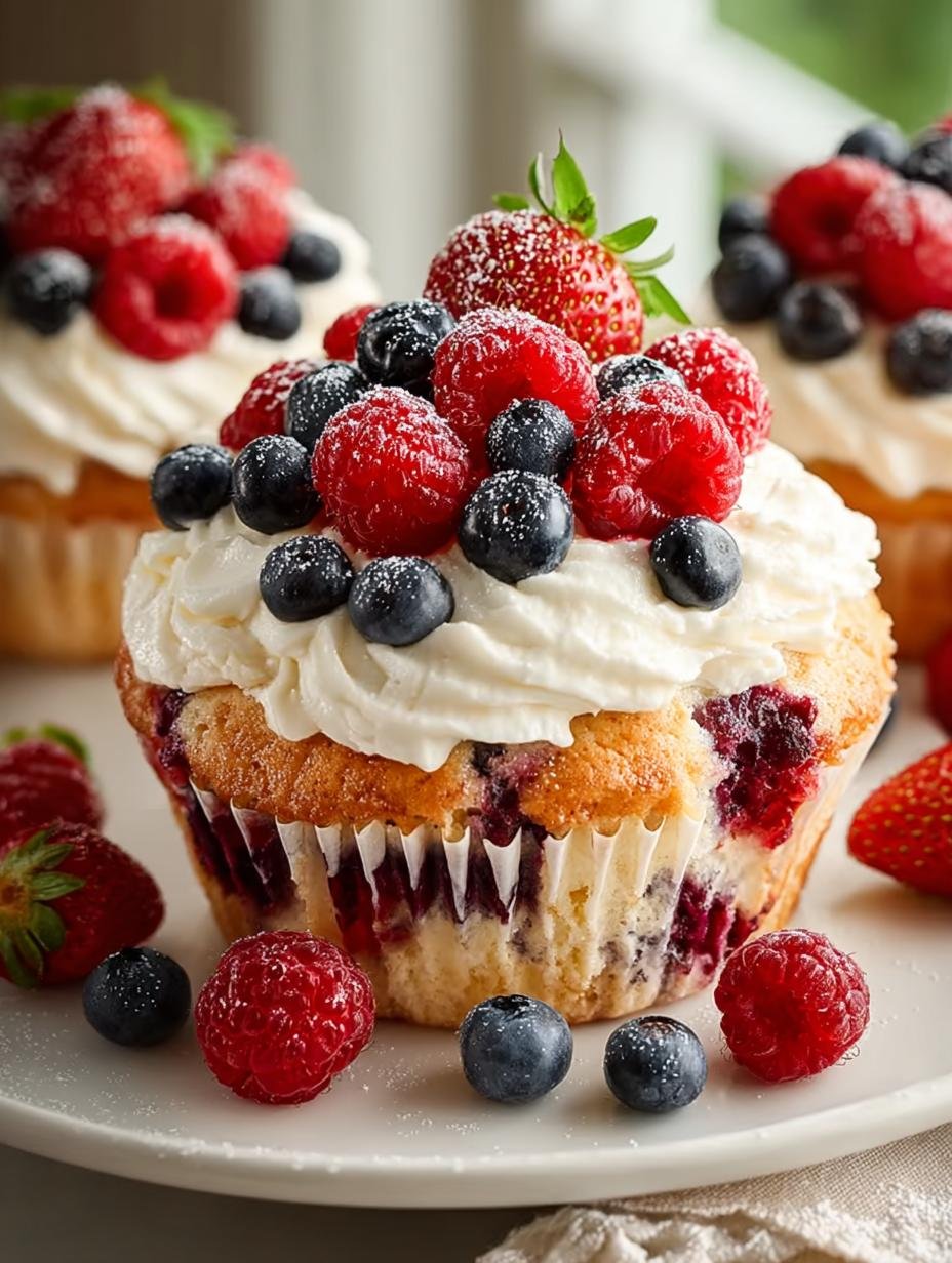 Delicious Triple Berry Bliss Cottage Cheese Muffins - Triple Berry Bliss Cottage - main visual representation